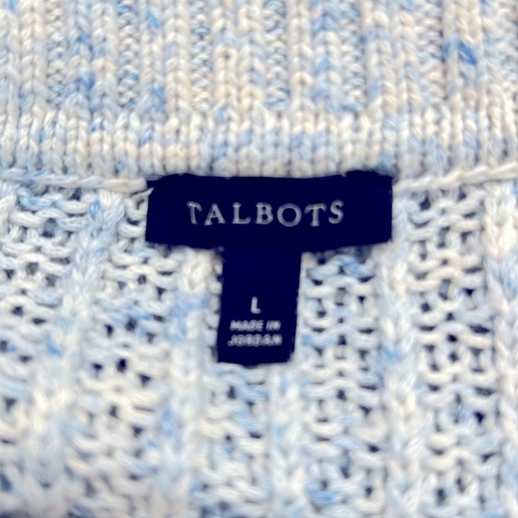 TALBOTS open stitch sailor collar sweater - Picture 3 of 7